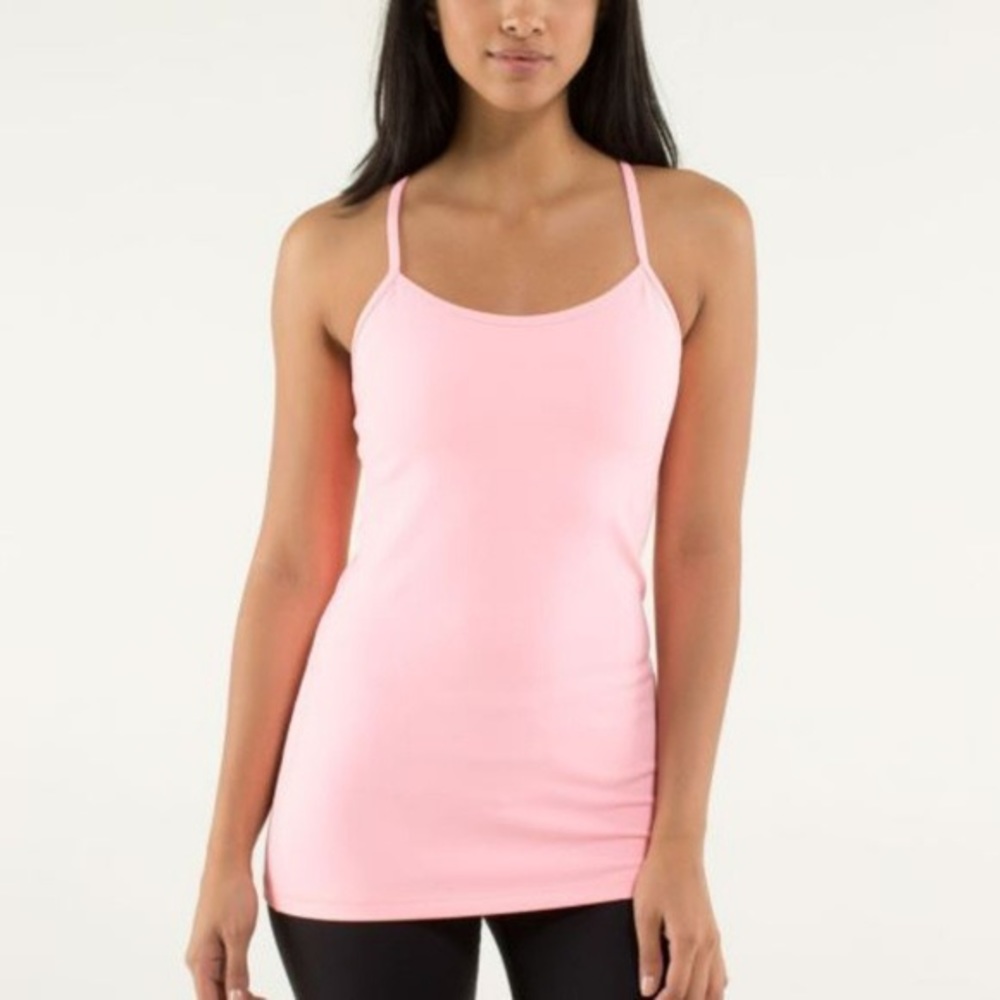 Lululemon power Y tank light pink
